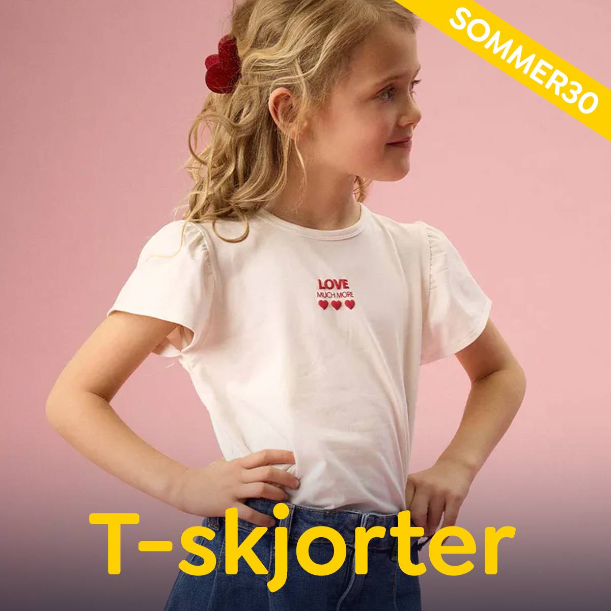 T-skjorter til barn i komfortable materialer og sommerlige farger