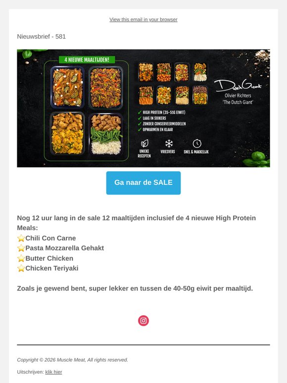 LAATSTE DAG: High Protein Meals - 12x SALE