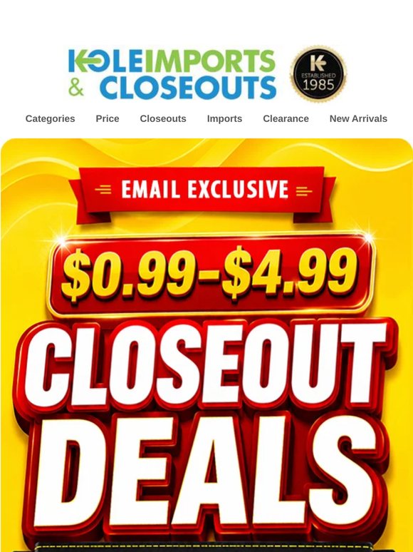Limited Closeout Deals That You Have To See!
