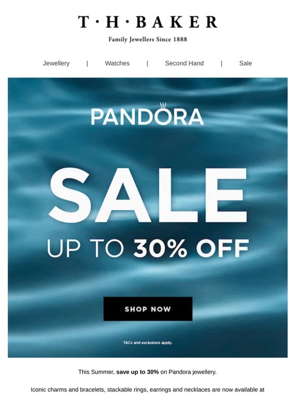 Pandora, Now Up to 30% Off