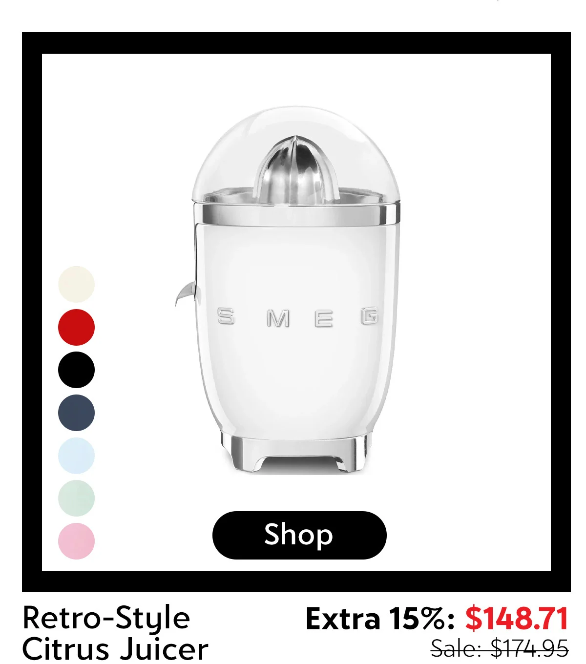 SMEG Retro-Style Citrus Juicer