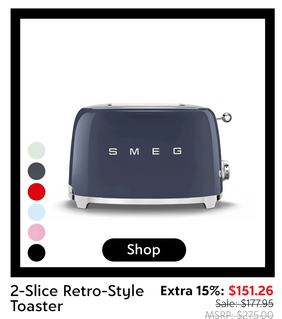 SMEG 2-Slice Retro-Style Toaster