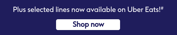 Get selected products on Uber Eats!