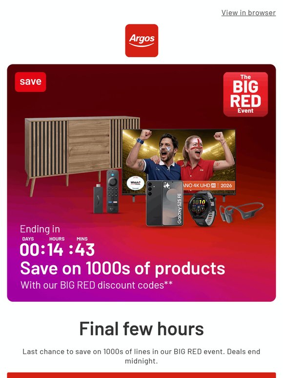 🌙 Midnight deadline: BIG RED savings end tonight