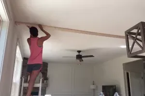 Love the look of beams but hate spending money? Here's how to do it on the cheap (it's easy, too!)
