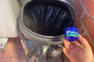 Vicks VapoRub isn't just for easing coughs—it's great for lots of things, including this trash can trick