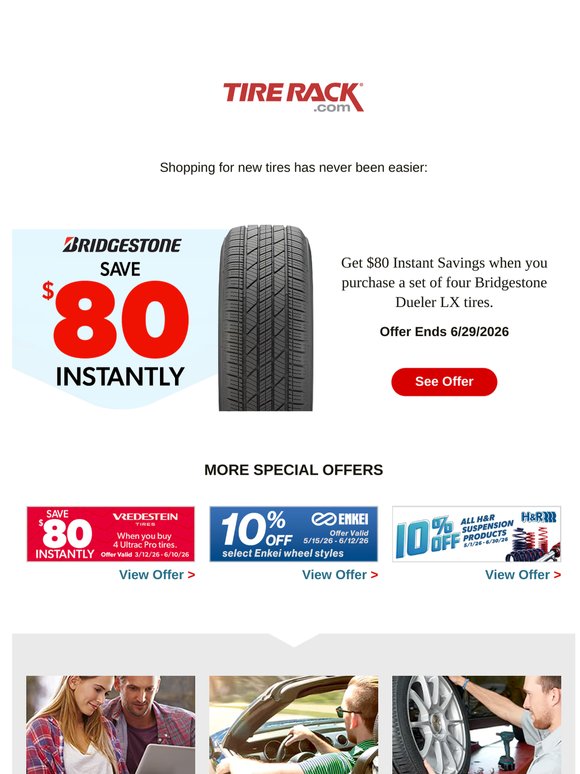 Save $80 Instantly on 4 Dueler LX Tires