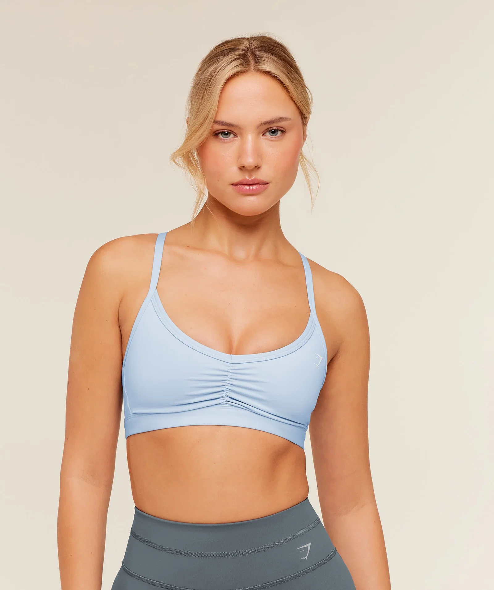 Ruched Strappy Sports Bra