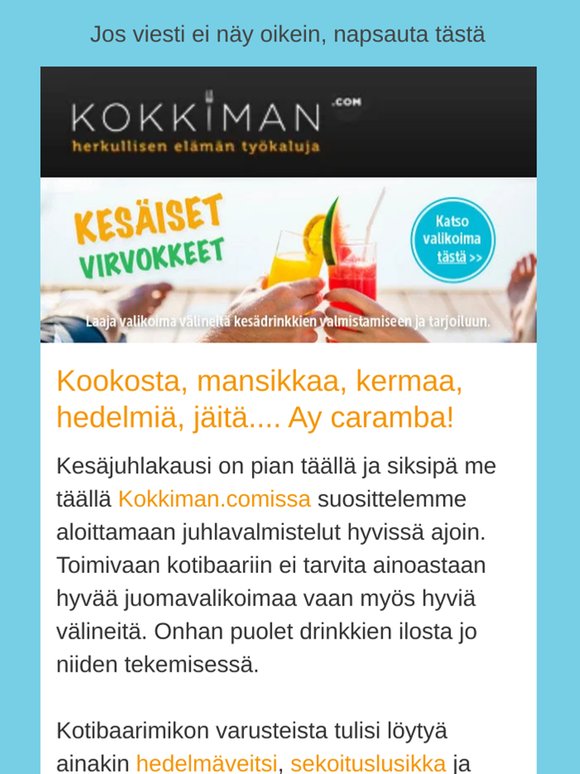 Juhannuksen parhaat drinkkivälineet – Modon laaja valikoima makusiirappeja tarjouksessa