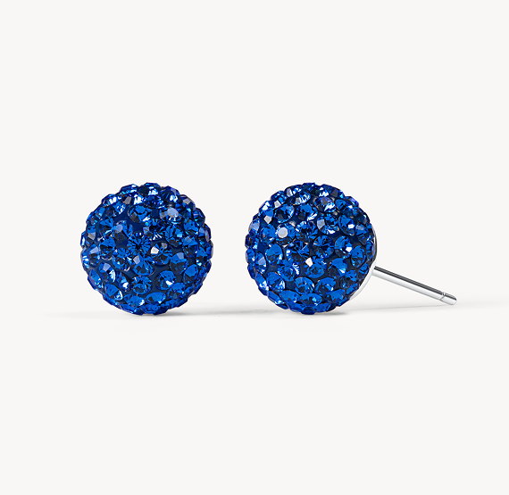 Deep Capri Blue Sparkle Ball™ Stud Earrings