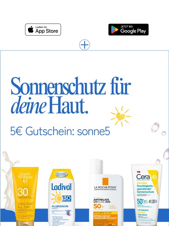 Dein 5€ Gutschein für Sonnencreme 🌞