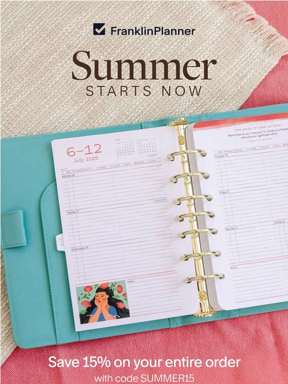 Summer Starts Now - Take 15% Off Every Order