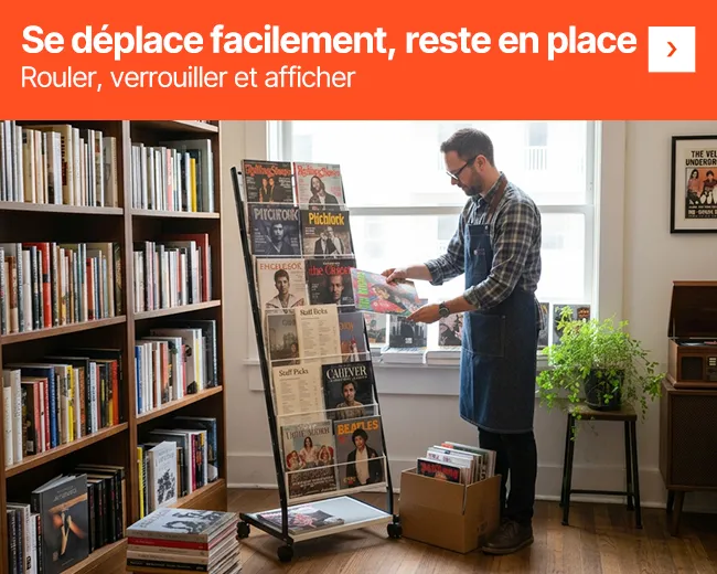 Se déplace facilement, reste en place