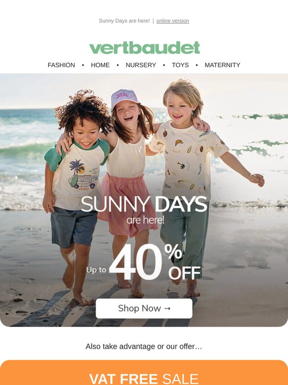 ☀️Sunny Days are here with discounts Up to 40% off*