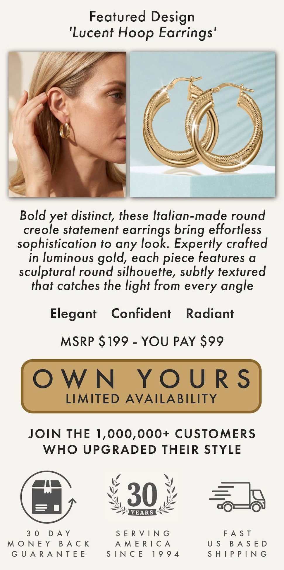 Featured - Lucent Hoop Earrings