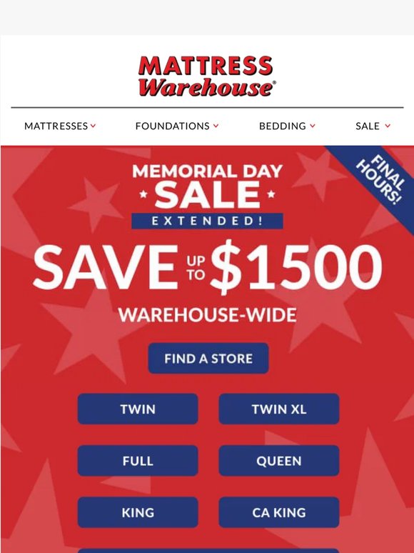 Last Chance for Memorial Day Savings! 🎉