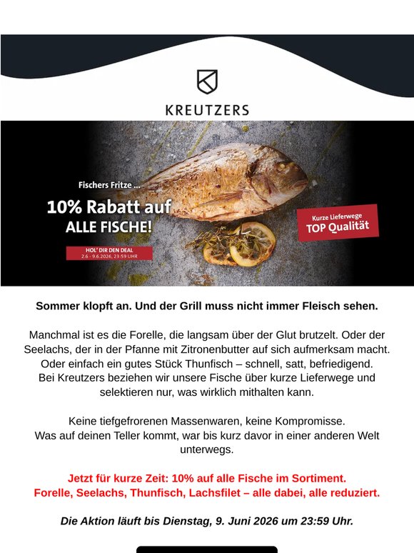 Fischers Fritze hat Fische – und die kosten heute 10% weniger 🐟