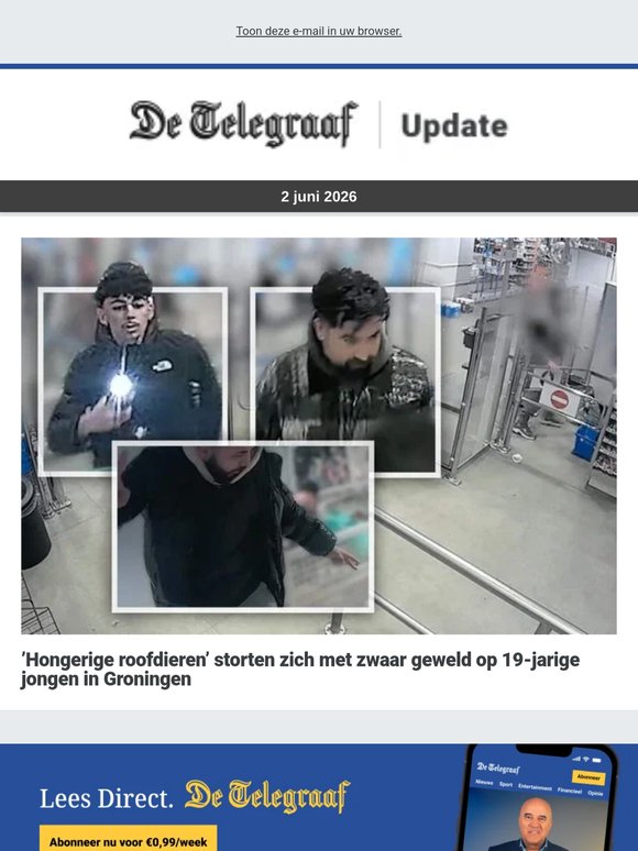 Politie zoekt verdachten 'extreem geweld' tegen 19-jarige jongen in Groningen
