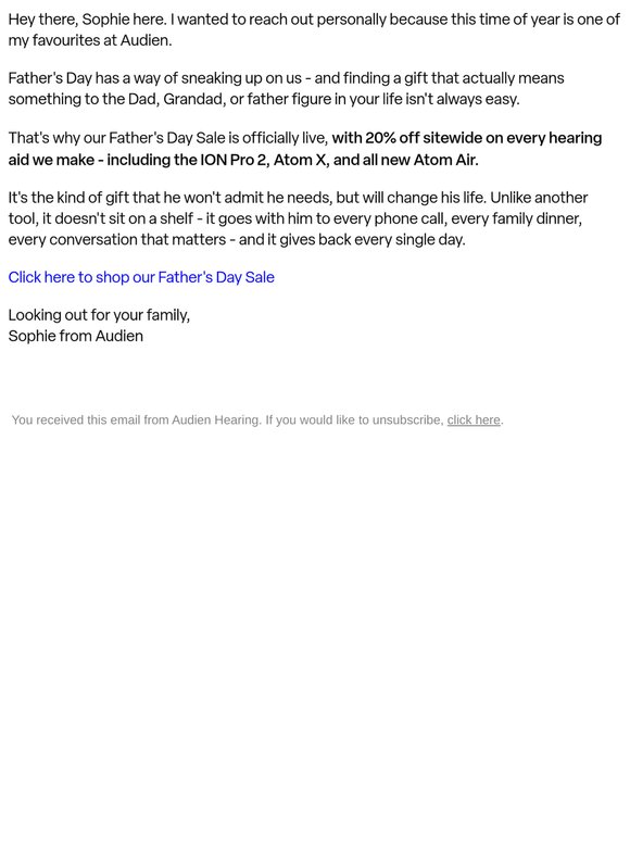 20% OFF for Father's Day is LIVE NOW!