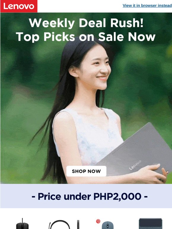 💝【Top Value This Week! 】 Hot Items from PHP2,000Lenovo Legion M300s RGB Gaming Mouse