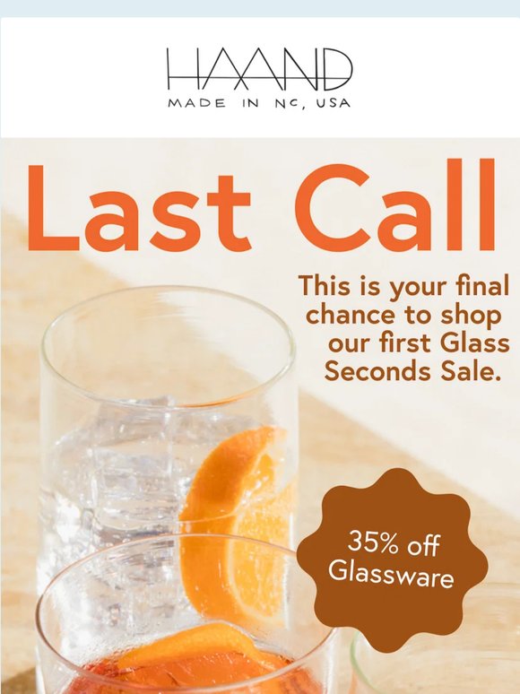 Seconds Sale Ending Soon