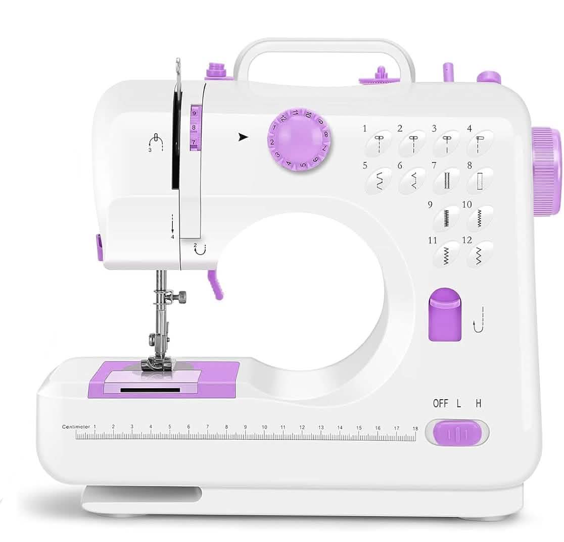 Image of Pro Portable Electric Sewing Machine – 12 Stitches, Adjustable Speed, Multifunctional