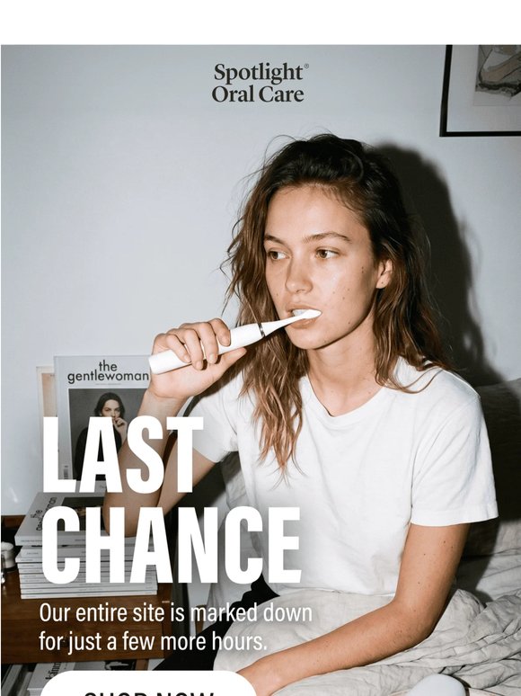 Sale ends at midnight