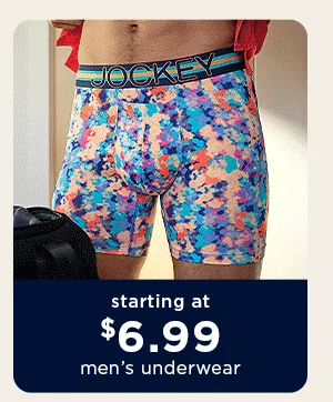 starting at $6.99 men's underwear