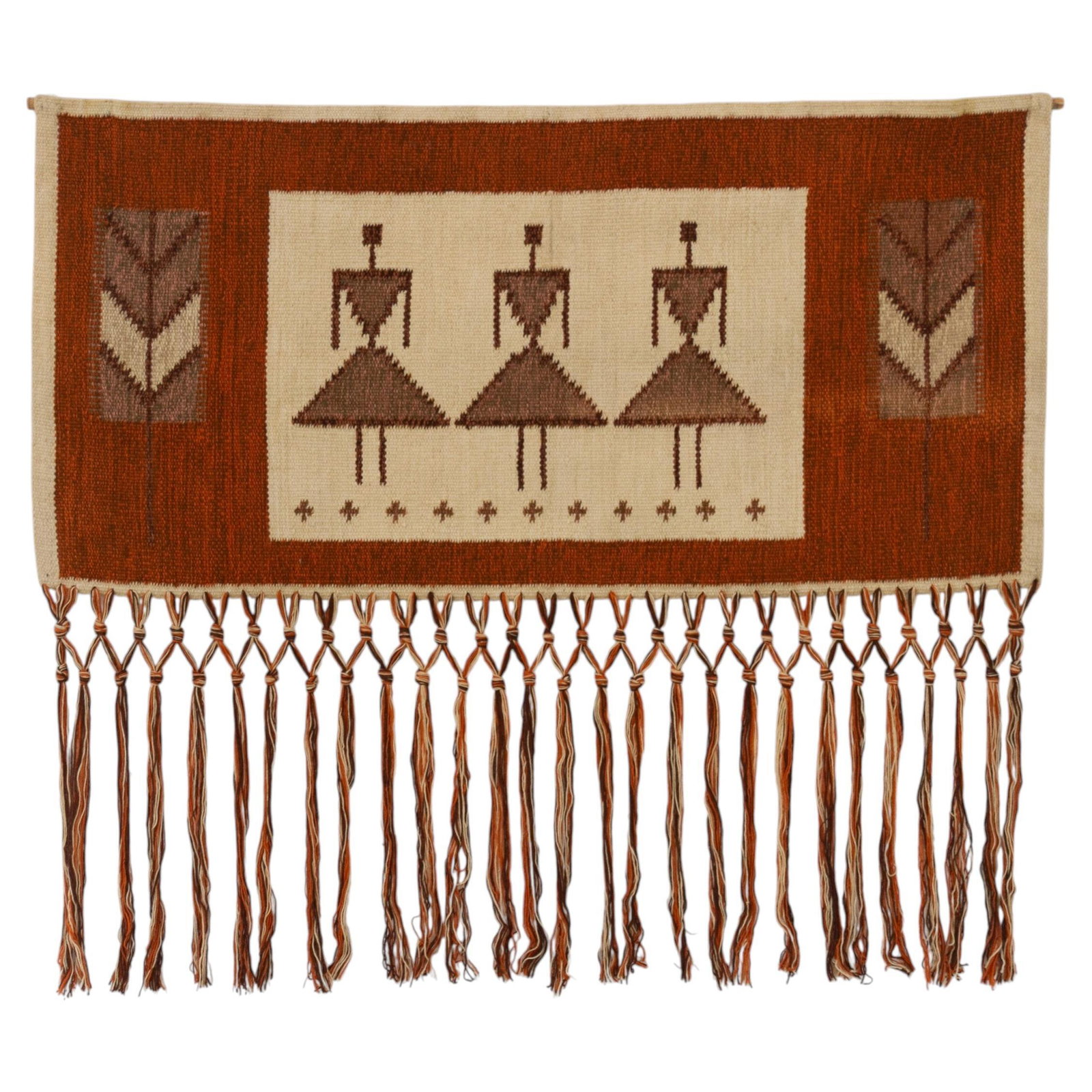 Vintage Hungarian Kelim Tapestry In Wool By éva Németh For Ziola, 1960s.