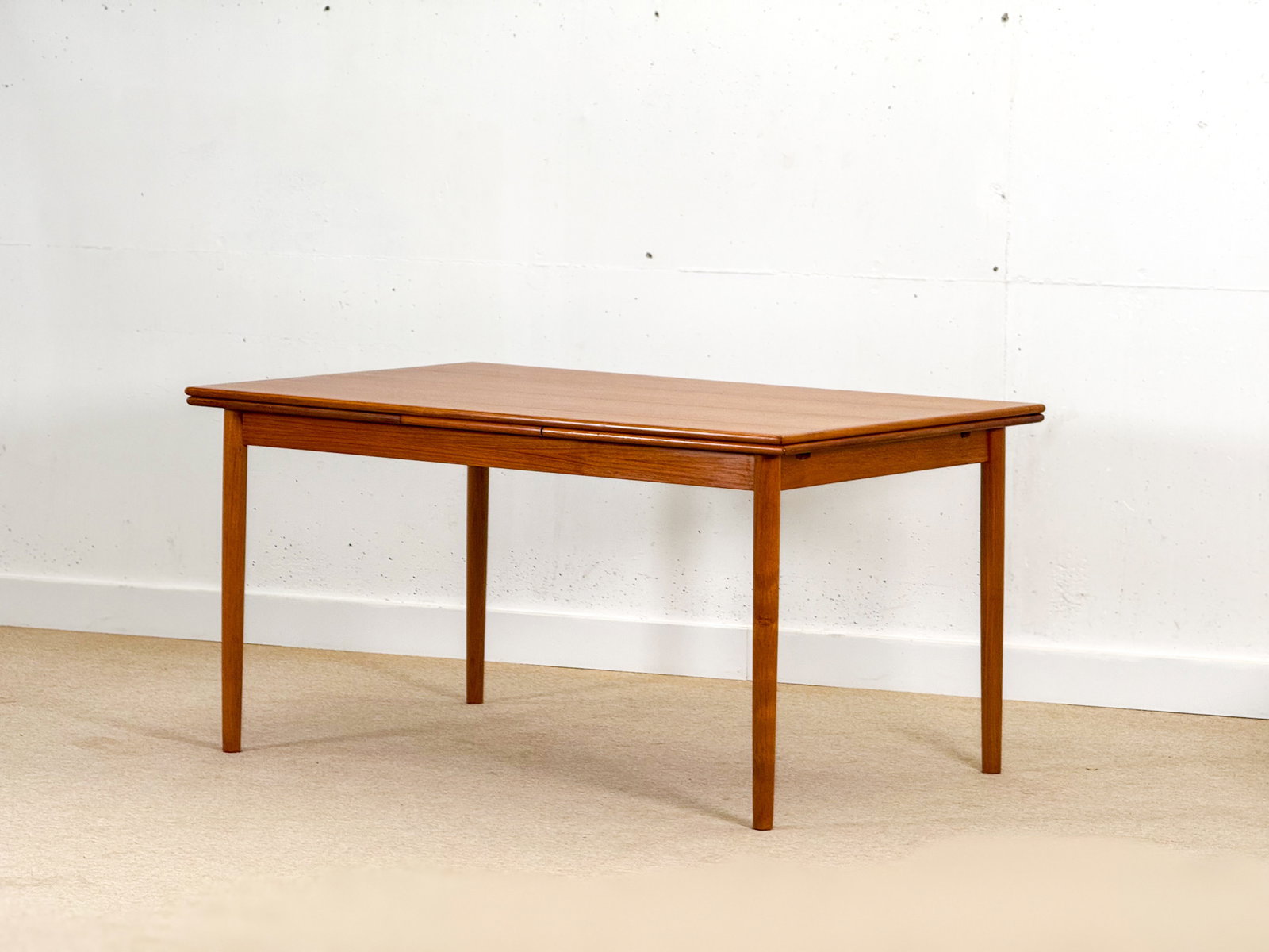 Double Extending Teak Dining Table (Made In Denmark 1960)