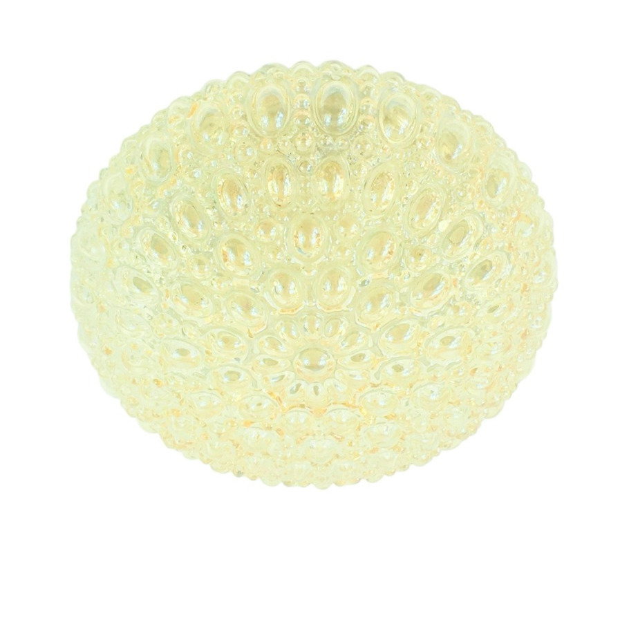 Mid Century Amber Bubble Glass Ceiling Light By Helena Tynell For Limburg, Germany, 1960s/1970s