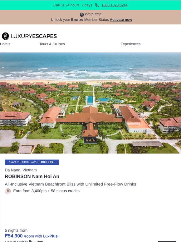 Escape to Vietnam: Da Nang Beachfront Bliss w. Unlimited Free-Flow Drinks, Serene Ho Tram Suites & Villas w. Nightly Dinner & Massages, All-Inclusive Tropical Quy Nhon Retreat & More