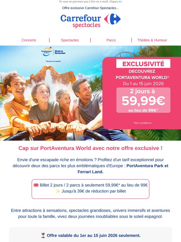 🚨 Bon plan famille : PortAventura World à 59,99€ seulement