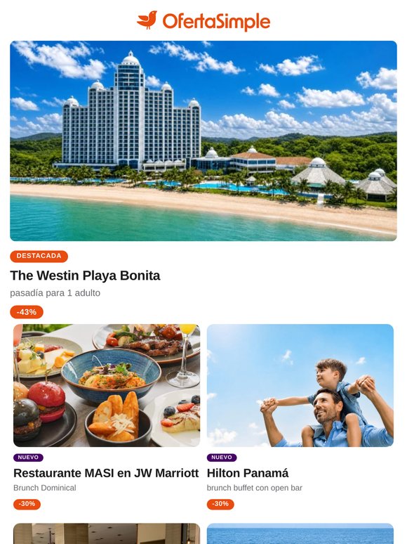 🔥 Westin, MASI, Hilton y Sea Las Perlas: hasta 50% OFF