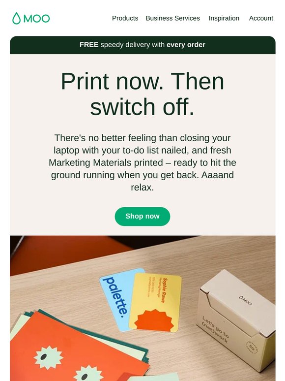 Print, then relax 🏝️