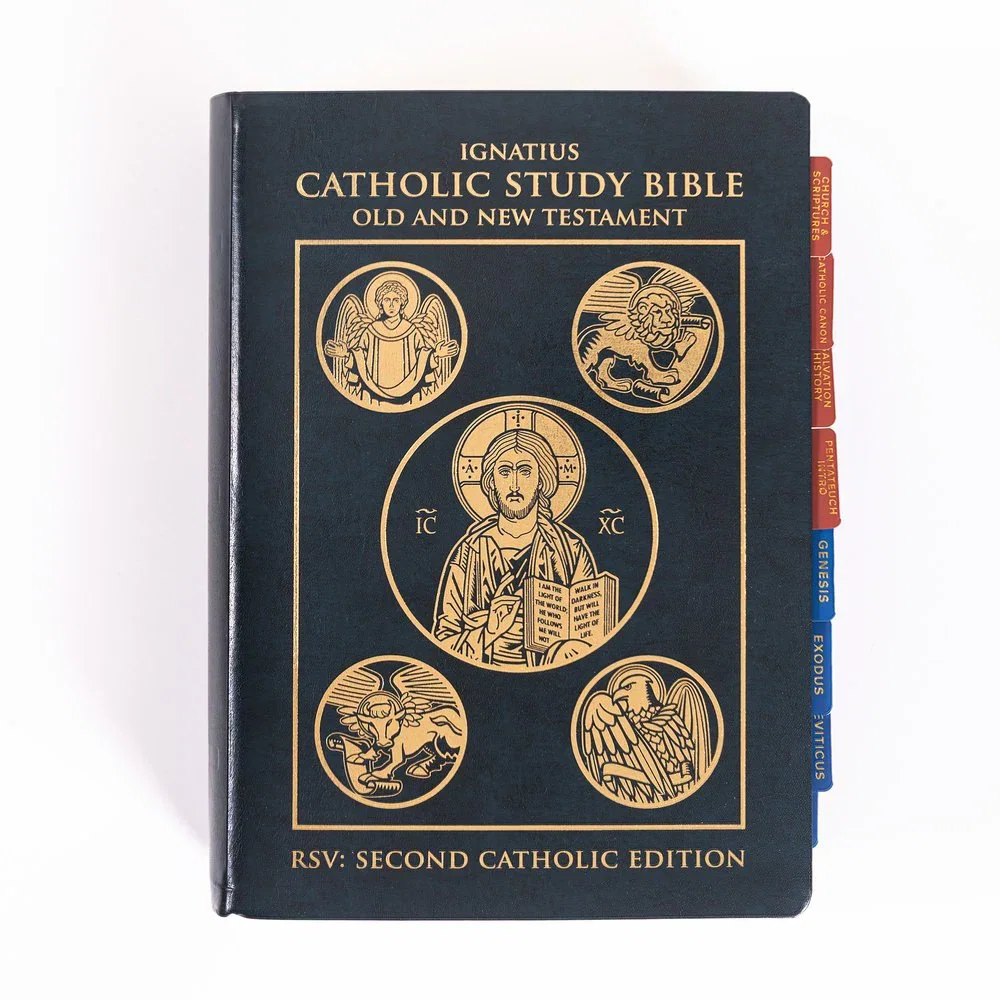 Ignatius Catholic Study Bible & Bible Tabs Gift Set