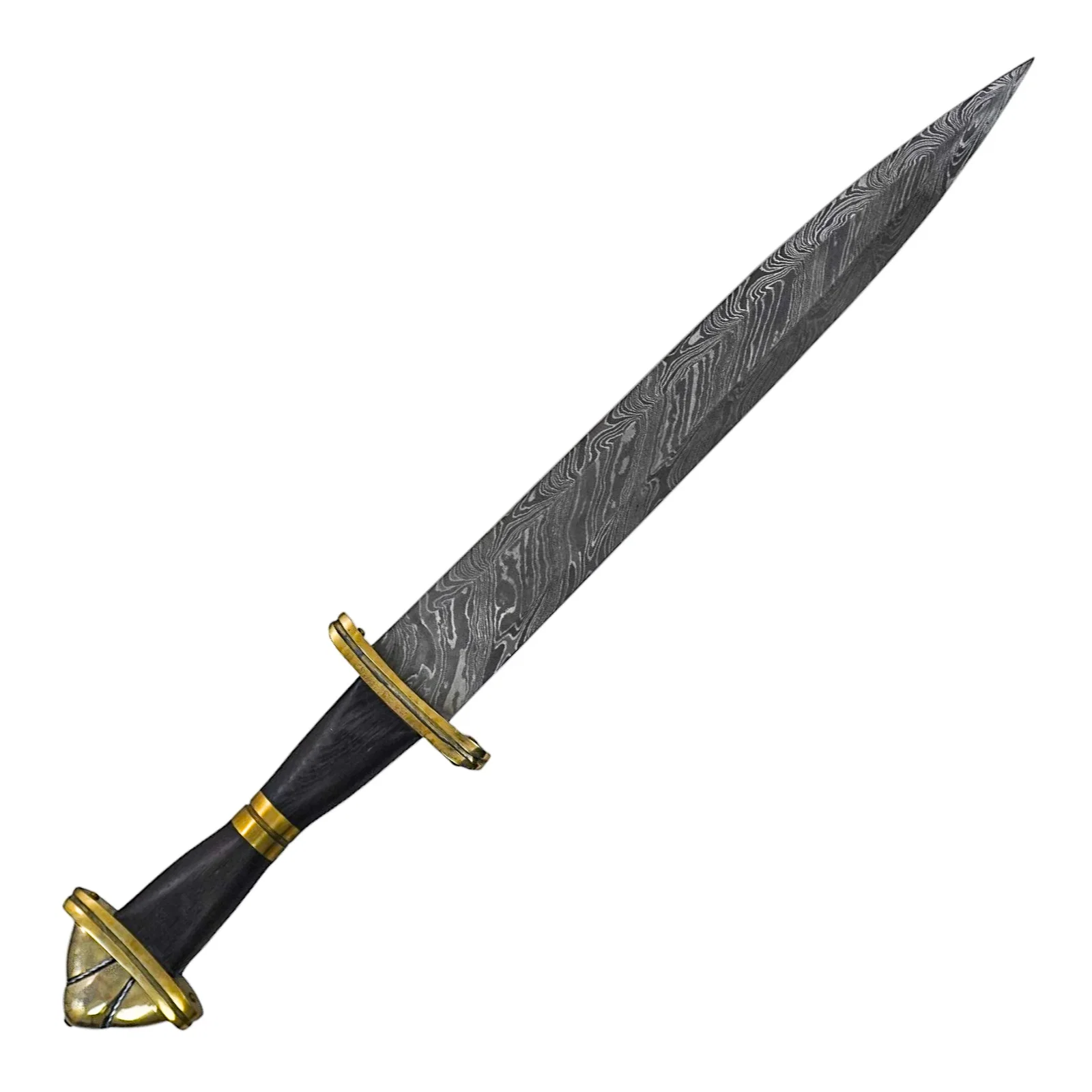 Image of Carolingian Lobed Pommel Viking Sword- Damascus Steel - 24"