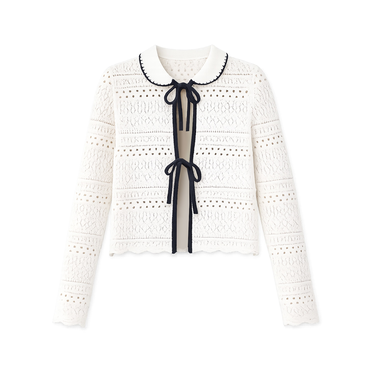 Ivory Crochet Cardigan 
