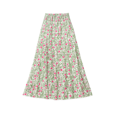 Boho Print Floral Maxi Skirt