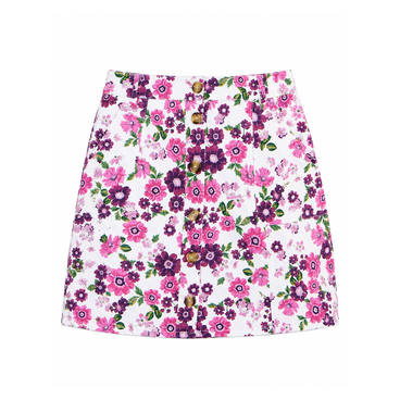 Retro Floral Mini Skirt