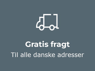 Vi tilbyder altid gratis hjemmelevering i Danmark