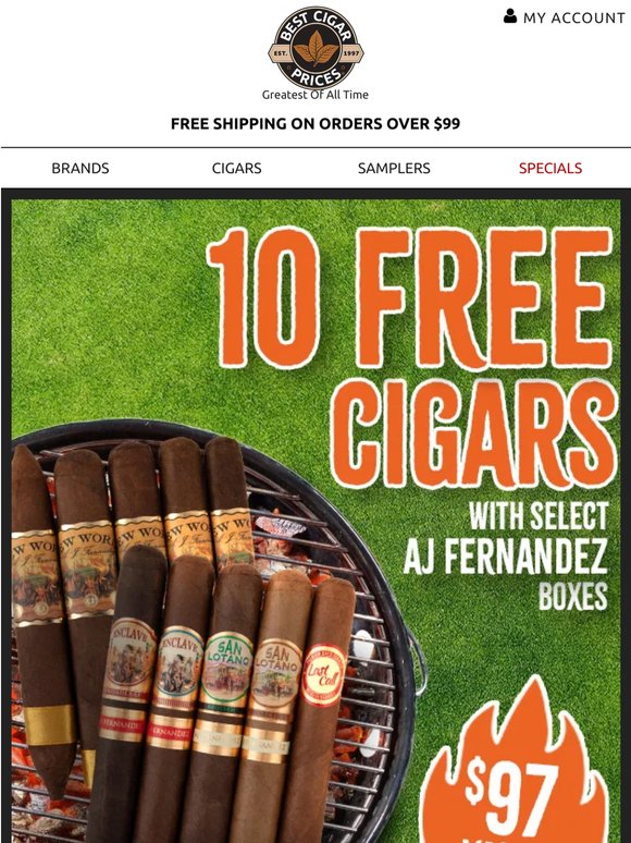 🆓10 AJ Fernandez Bonus Cigars