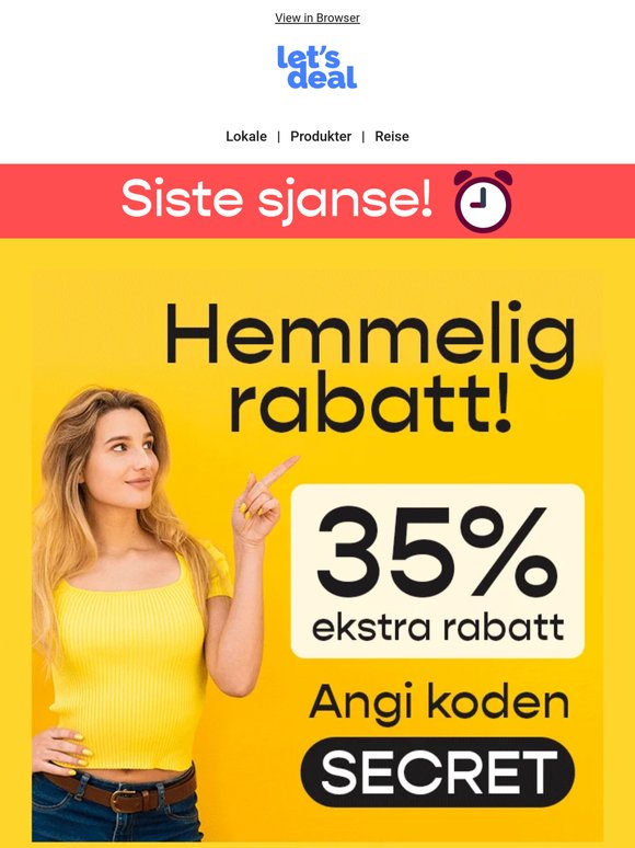 Har du sjekket? 🧐 Avsluttes kl. 23:59