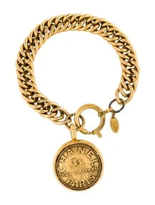 Vintage 31 Rue Cambon Medallion Charm Bracelet