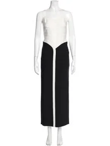 Colorblock Pattern Long Dress