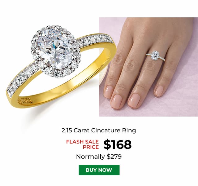2 15 Carat Cincature Ring Gold Clad