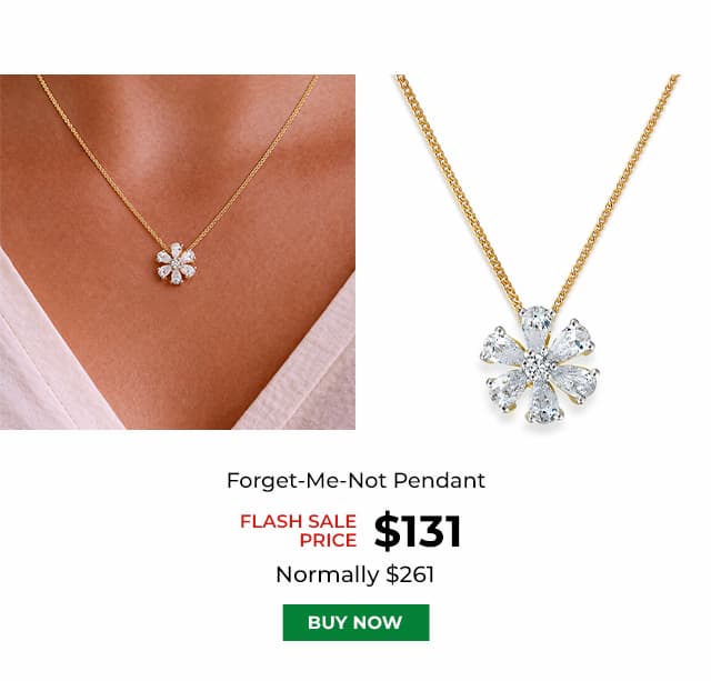 Forget Me Not Pendant Gold Clad