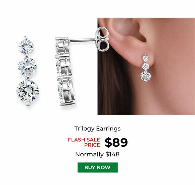 Trilogy Earrings Platinum Clad