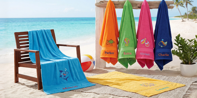Personalized Large Beach Towels