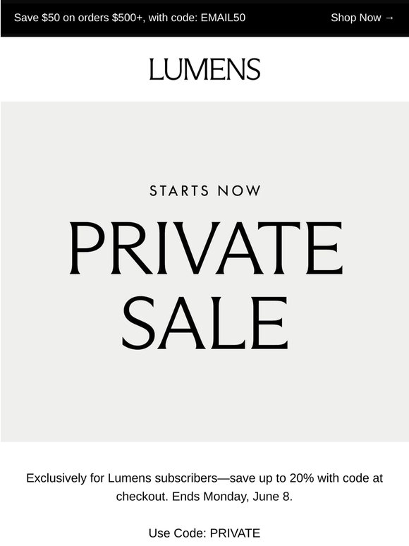 You’re Invited: Private Sale Starts Now